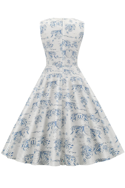 Vintage 1950-Luvun Kukkakuvioinen Mekko