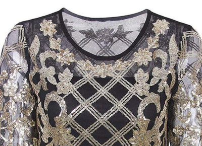 Vintage Kultainen 20-Luvun Mekko