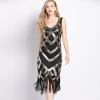 20-Luvun Vintage Mekko Mustakulta