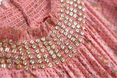 40-Luvun Vintage Vaaleanpunainen Mekko