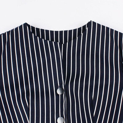 50-Luvun Vintage Laivastonsininen Mekko