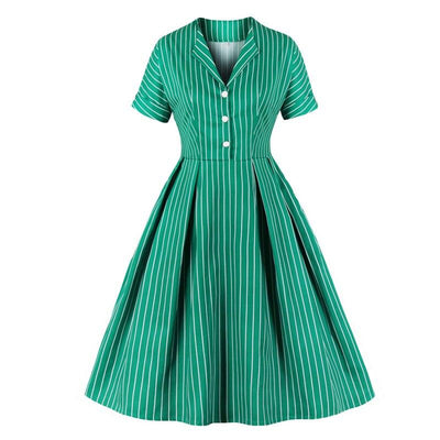 50-Luvun Vintage Vihreä Mekko