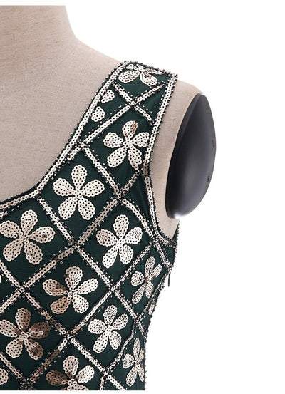 20-Luvun Charleston-Mekko - Vihreä Ja Kulta