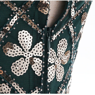 20-Luvun Charleston-Mekko - Vihreä Ja Kulta