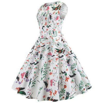 50-Luvun Tyylikäs Naisellinen Mekko