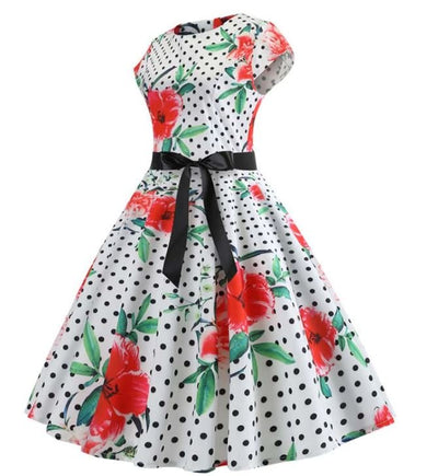 Vintage Poppies Levenevä Mekko