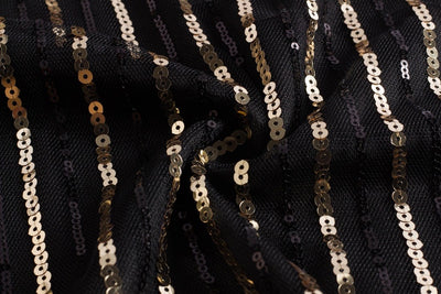 Musta Ja Kultainen Lyhyt Gatsby-Mekko