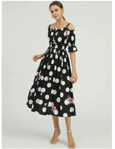 Vintage-Vaikutteinen Mekko