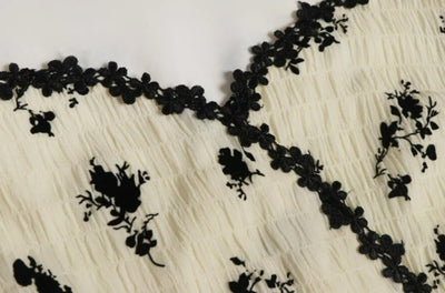 Vintage Khaki Kukkainen Pitkä Mekko