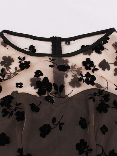 Vintage-Tyylinen Mekko Plus-Koon Ruskea