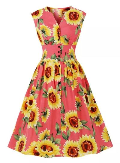 Vintage 1950 Pink Flowers -Mekko