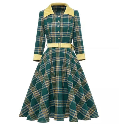 Vintage 3/4 Raidallinen Mekko