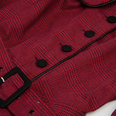 Vintage 50-Luvun Viininpunainen Mekko