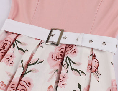 Vintage 50s Plus Size Vaaleanpunainen Mekko