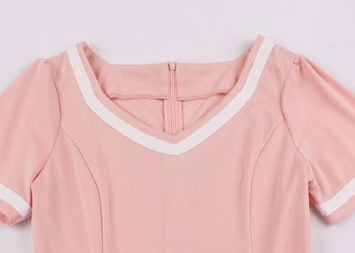 Vintage 50s Plus Size Vaaleanpunainen Mekko