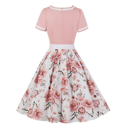 Vintage 50s Plus Size Vaaleanpunainen Mekko