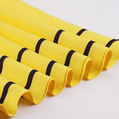 Vintage 50-Luvun Laivastonsininen Ja Keltainen Mekko