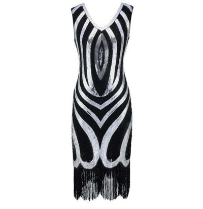 Vintage 20-Luvun Musta Helmimekko