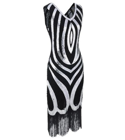 Vintage 20-Luvun Musta Helmimekko