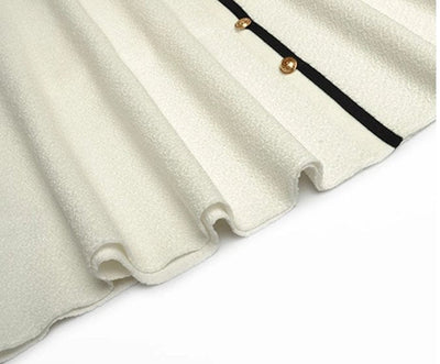 Vintage 40-Luvun Taidevalkoinen Mekko