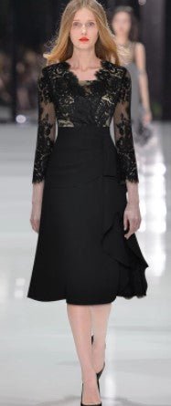 Vintage 40-Luvun Suunnittelijamekko, Musta