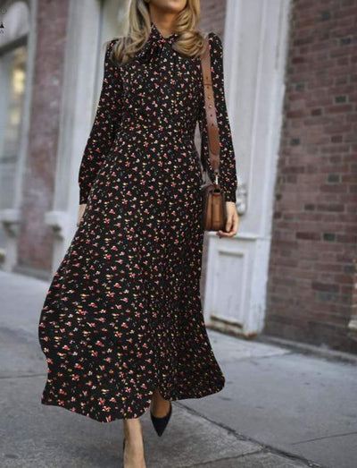 Vintage 40-Luvun Flowy Musta Mekko