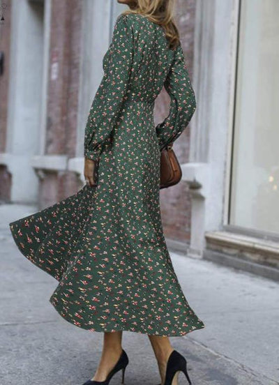 Vintage 40-Luvun Flowy Green Mekko