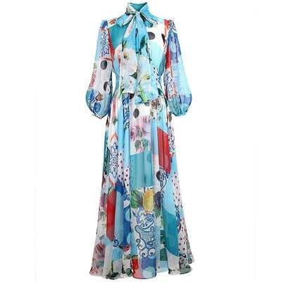 Vintage 40-Luvun Pitkä Tilkkumekko