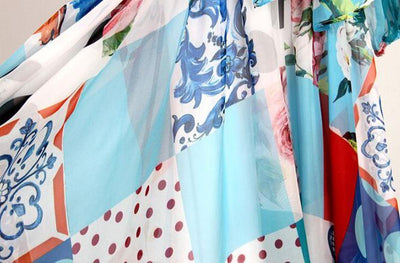 Vintage 40-Luvun Pitkä Tilkkumekko