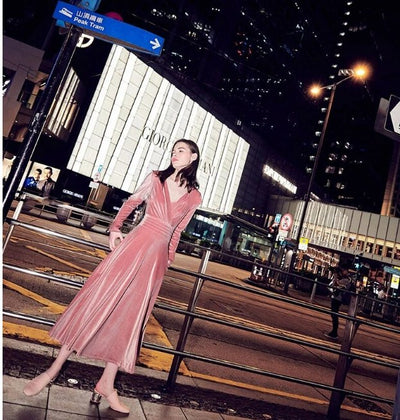 Vintage 40-Luvun Tavallinen Vaaleanpunainen Mekko