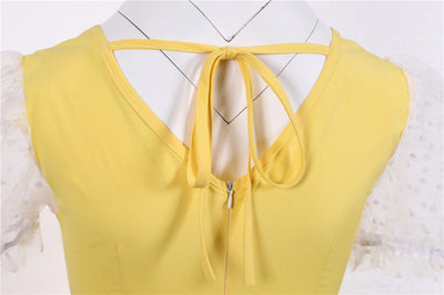 Vintage 50-Luvun Keltainen Mekko