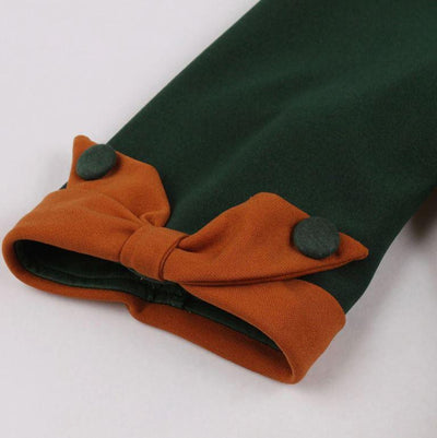 Vintage Syksyn Vihreä Mekko