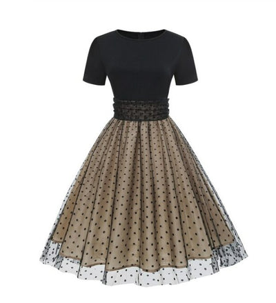 Preppy Vintage -Mekko, Musta