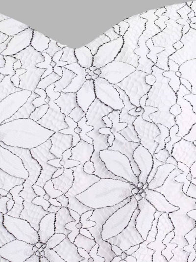 Vintage Valkoinen Kirjontamekko