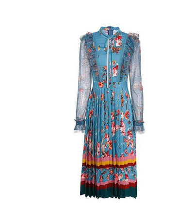 Vintage Posliinisininen Mekko