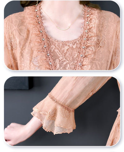 Vintage Kukkakirjontamekko