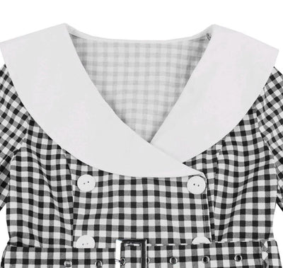 Vintage Musta Ruutumekko