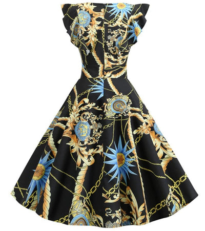 Vintage Tyylikäs Retro Näyttävä Mekko