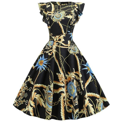 Vintage Tyylikäs Retro Näyttävä Mekko