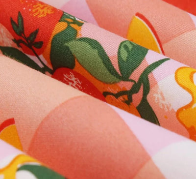 Vintage Pink Flowers -Mekko Pyöreäkauluksella