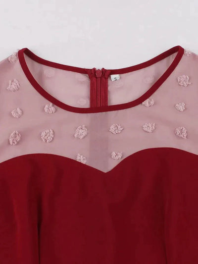 Vintage Pencil Chic Mekko Viininpunainen