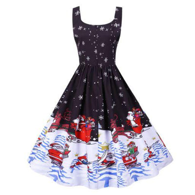 Vintage Musta Joulumekko