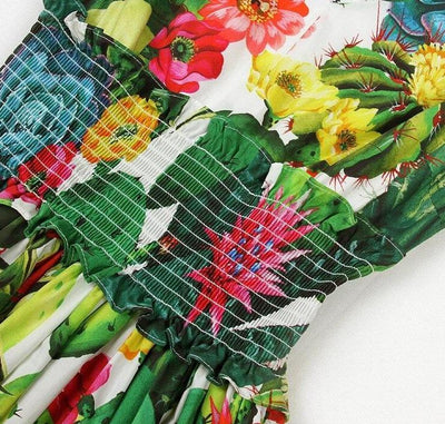 Naisten Vintage Puuvillamekko