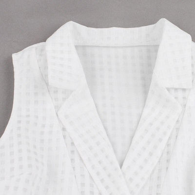 Valkoinen Plus-Koon Vintage Mekko