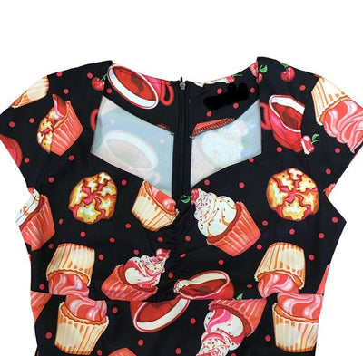 Vintage Plus-Kokoinen Cupcake-Mekko
