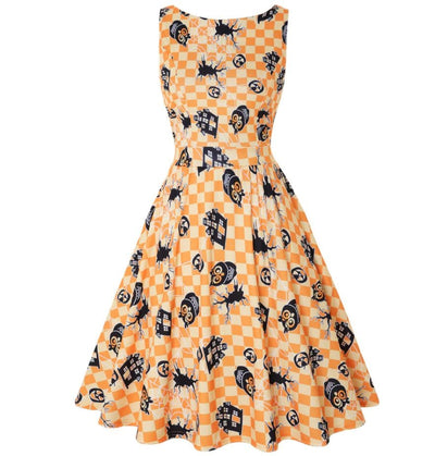 Vintage Plus-Kokoinen Halloween-Mekko