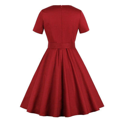 60-Luvun Audrey Hepburn Burgundy Mekko