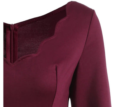 Red Sequins Plus Size Vintage -Mekko