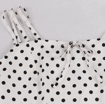 Vintage Plus-Koon Valkoinen Rockabilly-Mekko