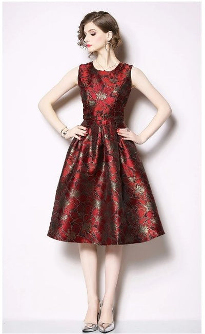 Vintage Violetti Päivämekko